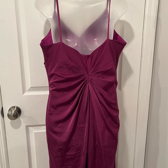 DA VINCI Magenta Draped Evening Gown Formal Maxi Dress/size 16W - Picture 9 of 12